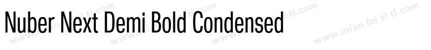 Nuber Next Demi Bold Condensed字体转换